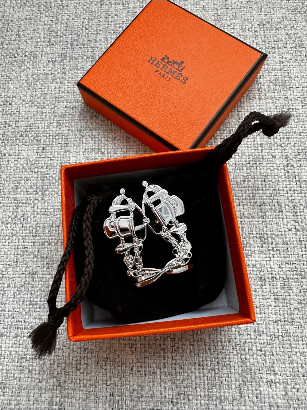 Hermes Brides de Gala Scarf Ring